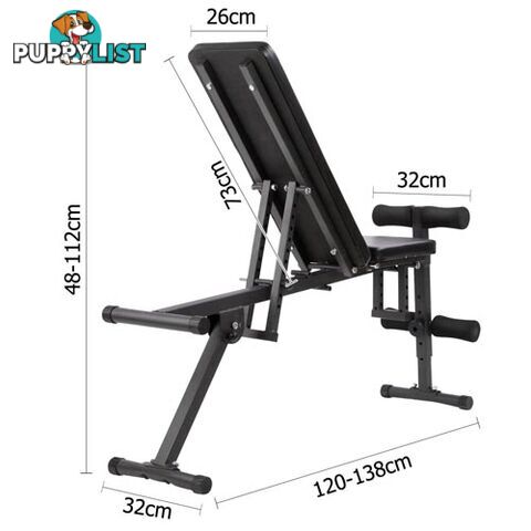 FID Flat Adjustable Bench 150Kg