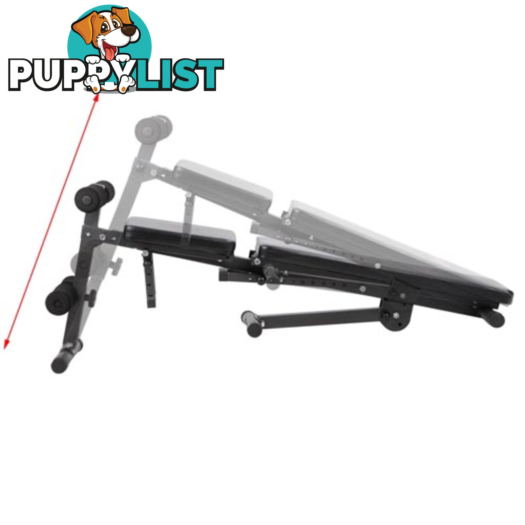 FID Flat Adjustable Bench 150Kg