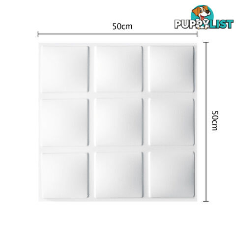 12 Pcs 3D Cube Design Wall Panel