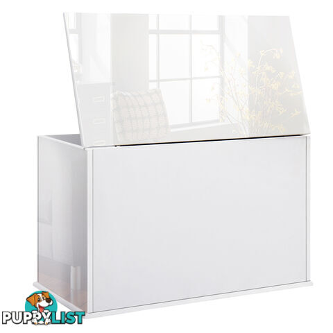 Baby Toy Box Nursery Wood Storage Chest Organizer White