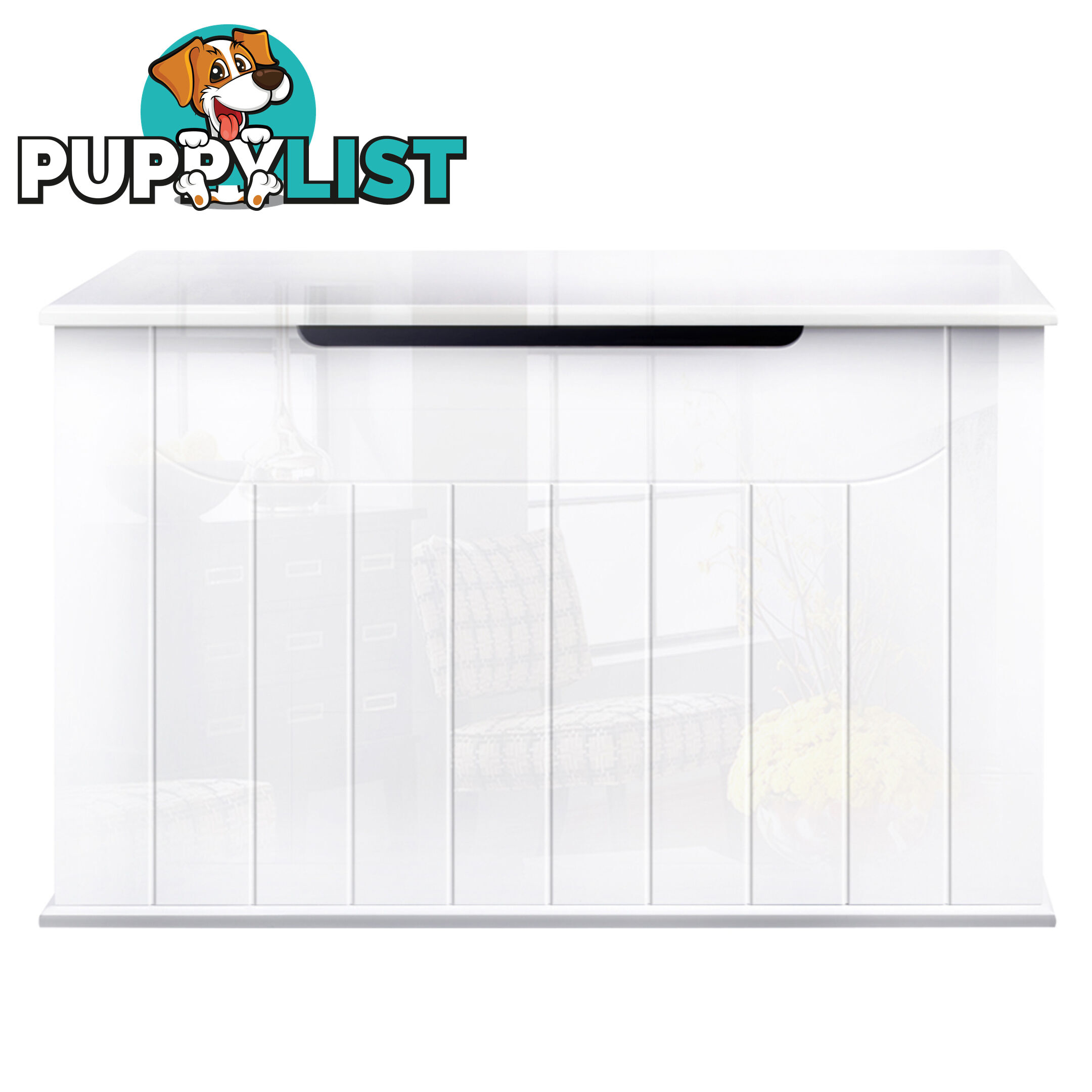 Baby Toy Box Nursery Wood Storage Chest Organizer White