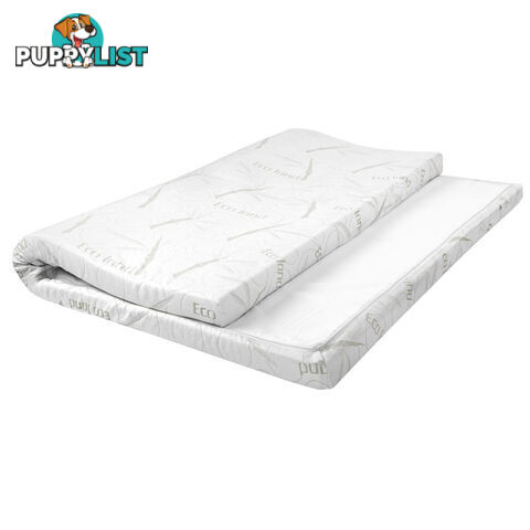 Memory Foam Mattress Topper w/ Bamboo Fabric Cover 7cm Queen