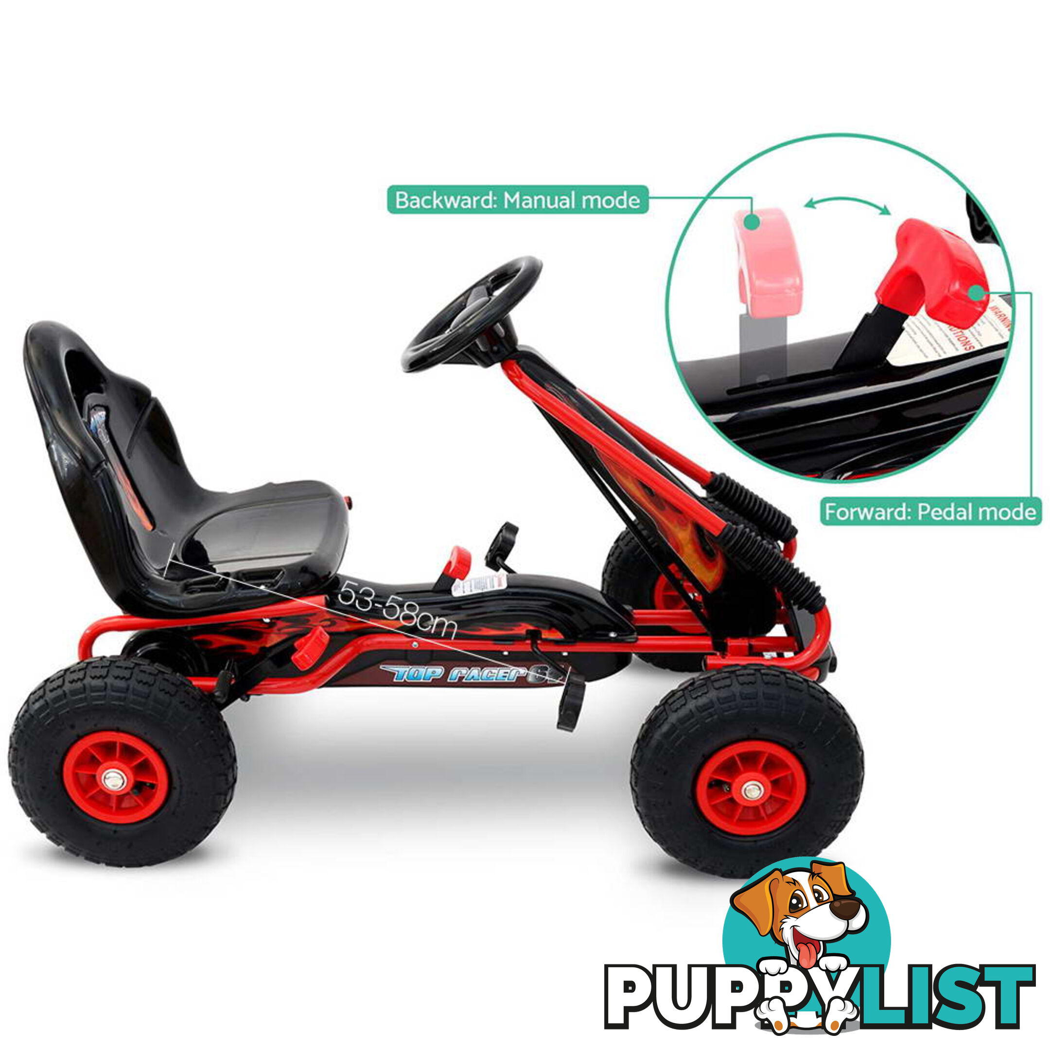 Kids Pedal Go Kart - Red