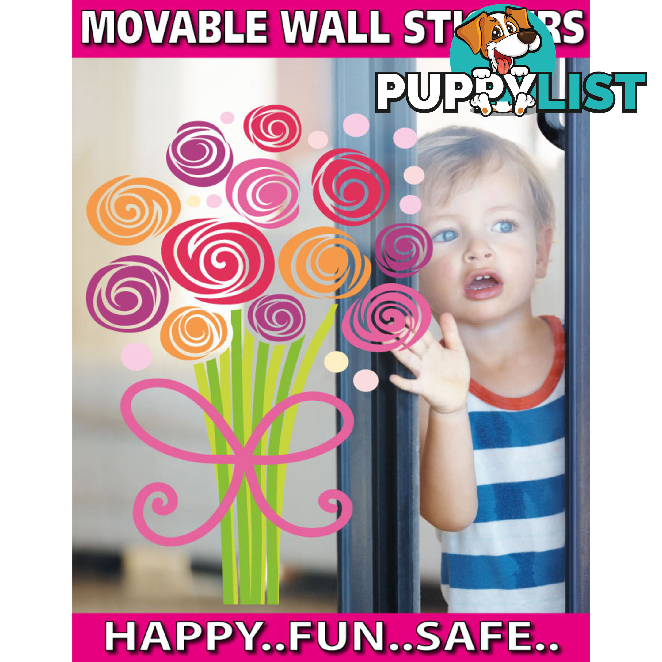 Extra Large Size Bouquet of Flowers Wall Stickers - Totally Movable