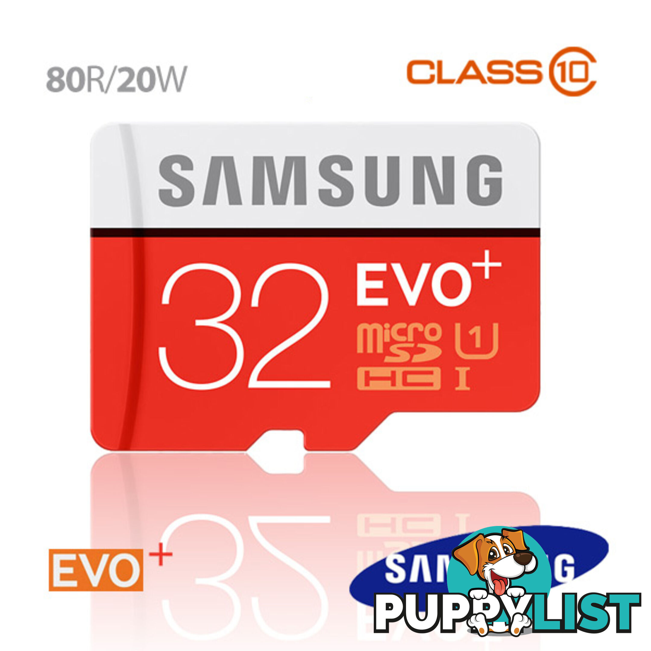 Samsung EVO PLUS 32GB Micro SD Memory Card 80R/20W MB-MC32D