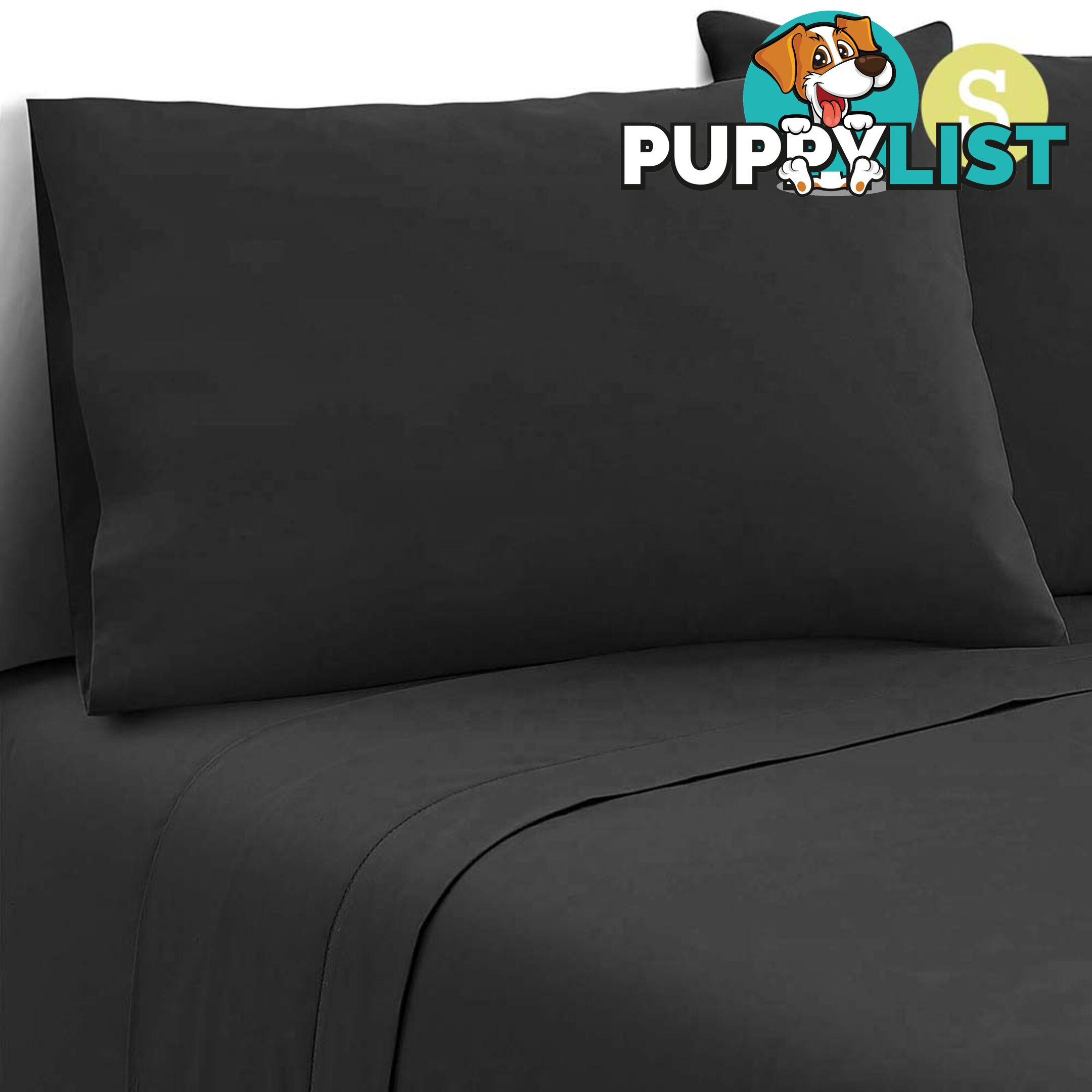 3 Piece Microfibre Sheet Set Single _ÑÐ Black