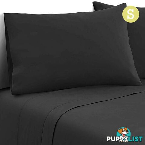 3 Piece Microfibre Sheet Set Single _ÑÐ Black