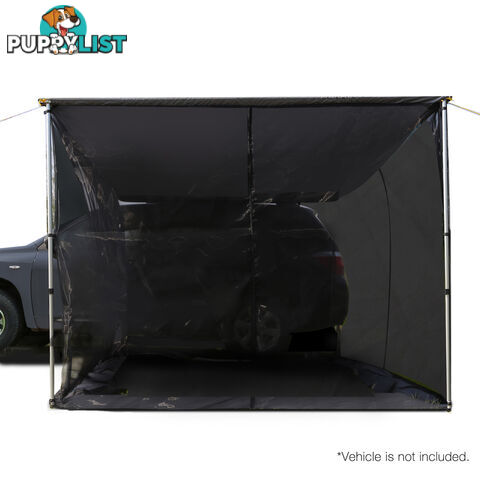 2.5X3M Car Awning & Mesh Screen - Grey