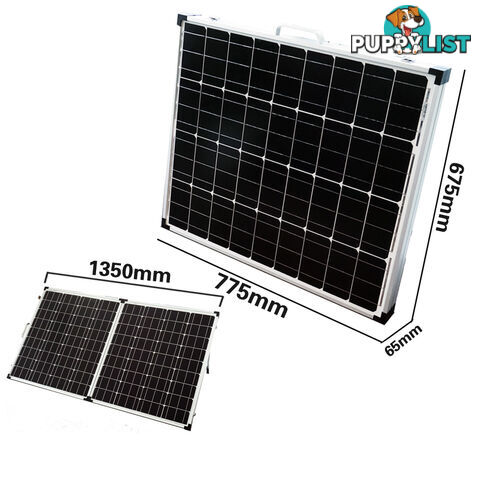 New 12V 160W Solar Folding Panel Kit Caravan Boat Camping Power Mono Charging