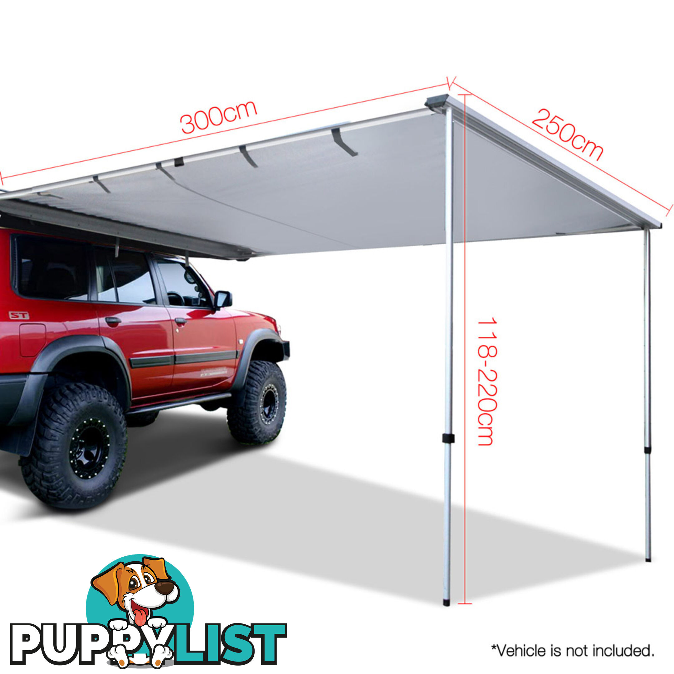 2.5X3M Car Awning  - Grey