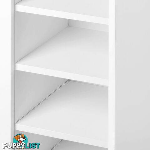 2 Doors Shoe Cabinet Storage Cupboard White