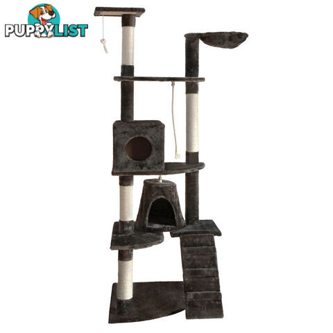 Cat Scratching Poles Post Furniture Tree 193cm Dark Grey