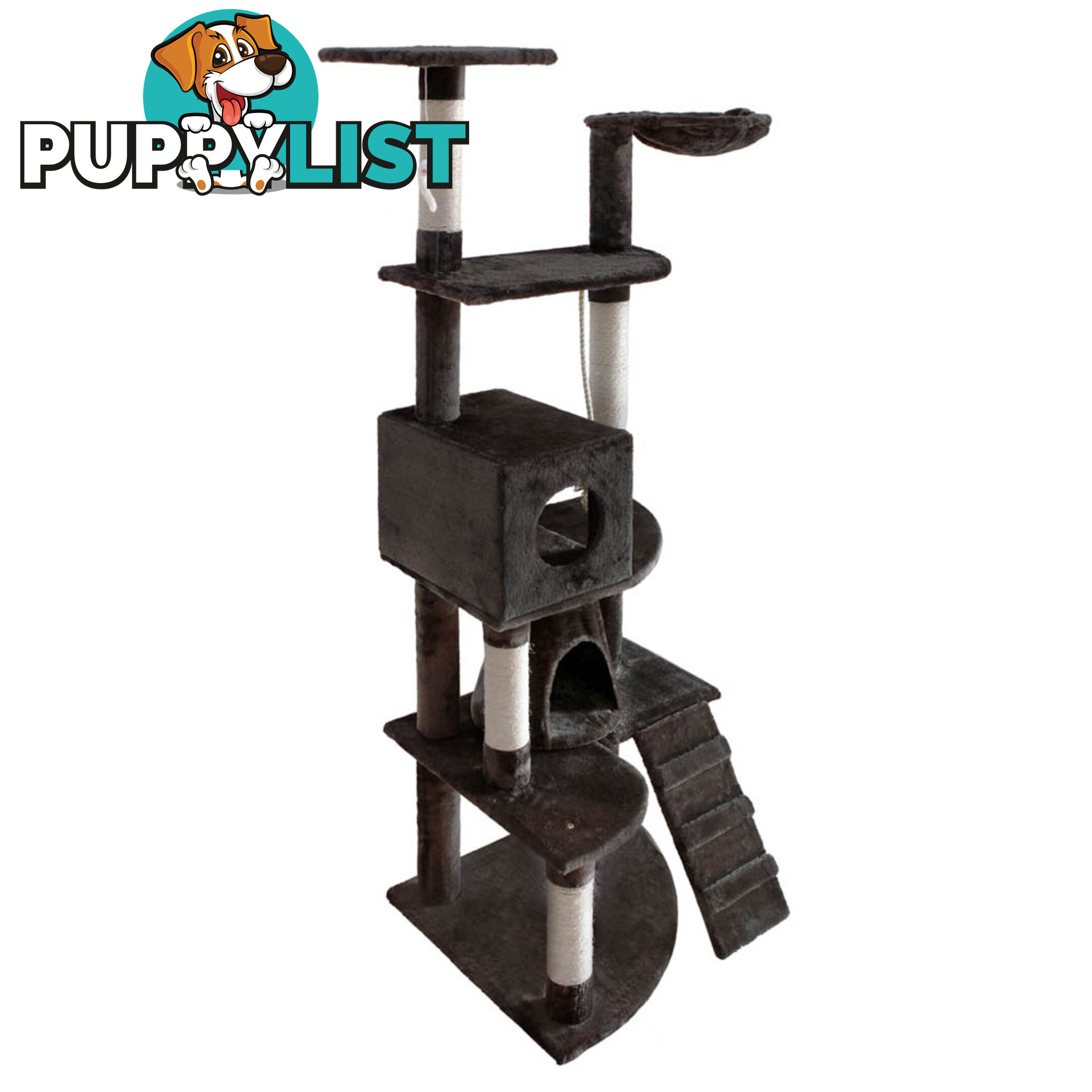 Cat Scratching Poles Post Furniture Tree 193cm Dark Grey