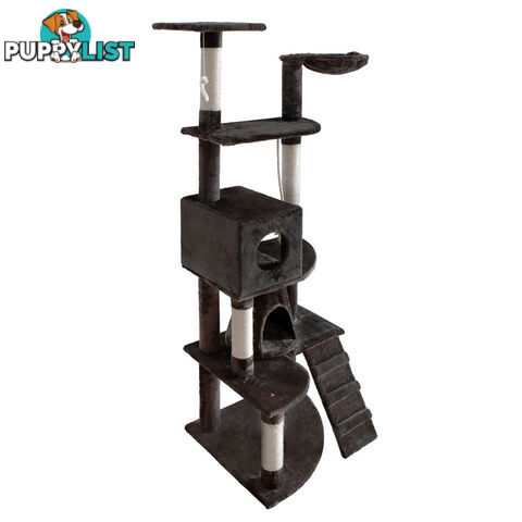 Cat Scratching Poles Post Furniture Tree 193cm Dark Grey