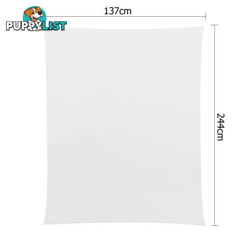 6 Pcs Wedding Table Cloth Rectangle 244cm White