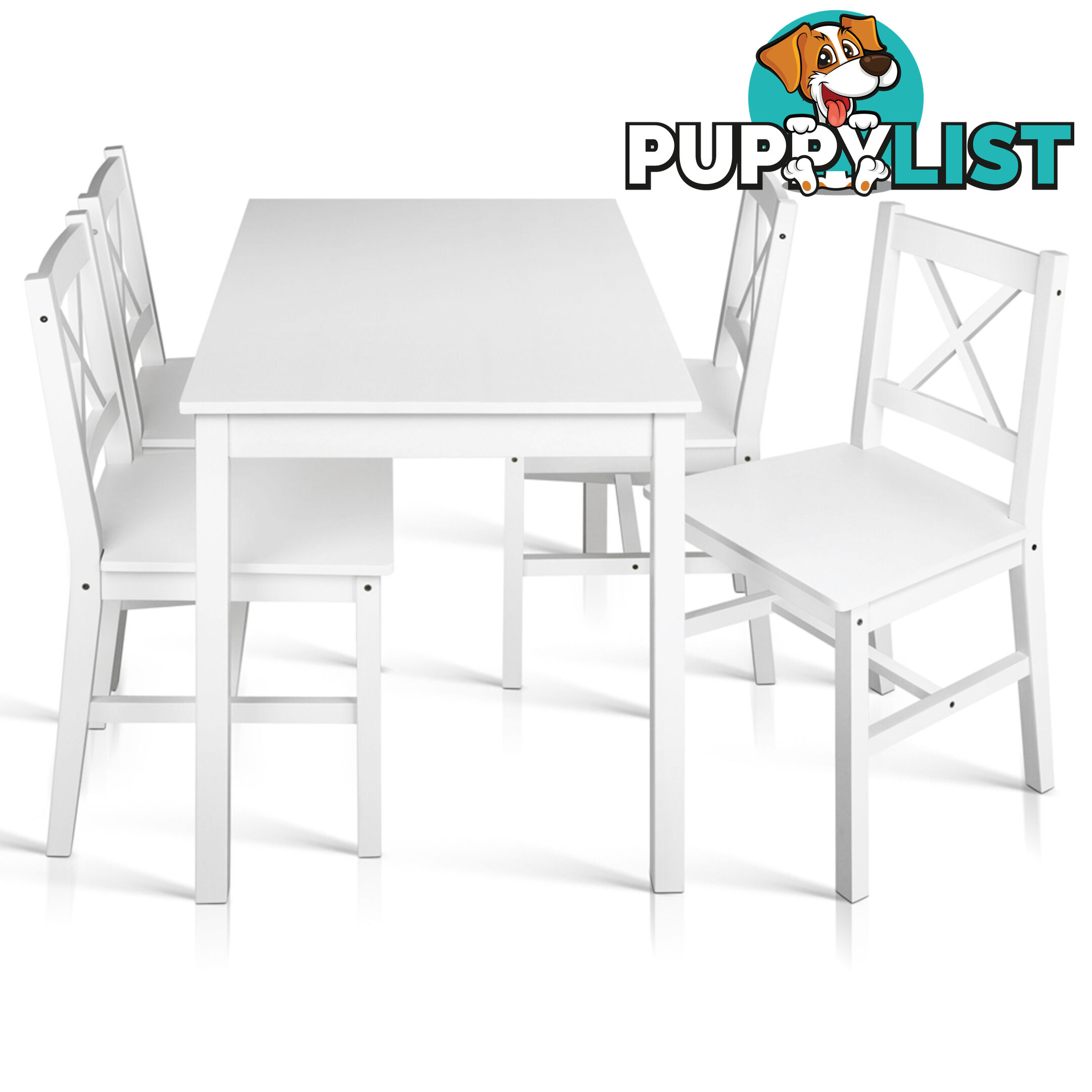 5PC Solid Pine Dining Set