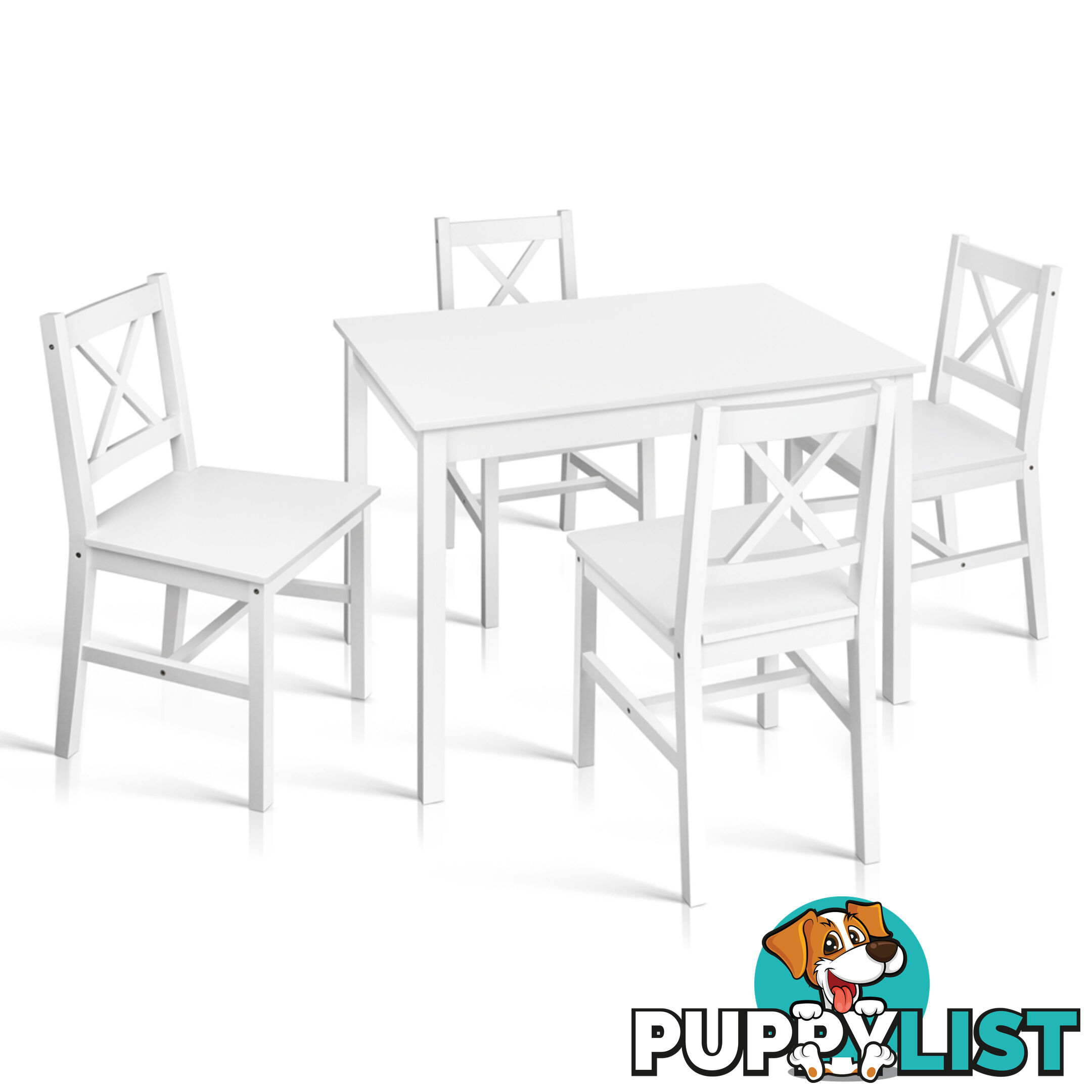 5PC Solid Pine Dining Set