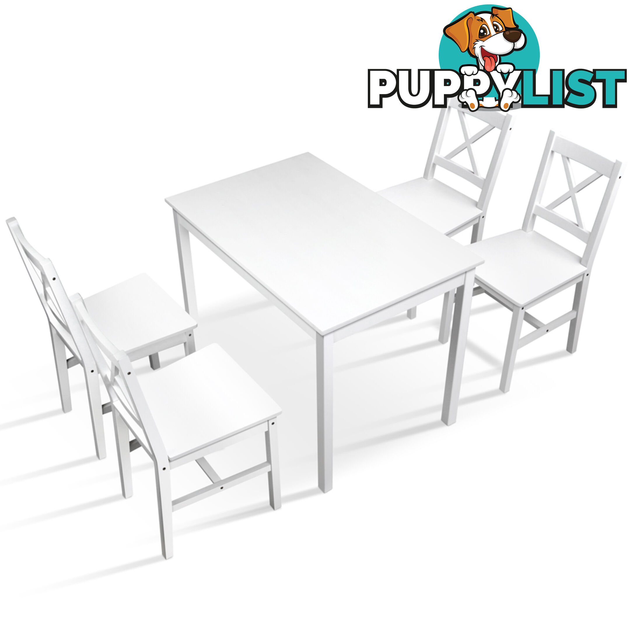 5PC Solid Pine Dining Set