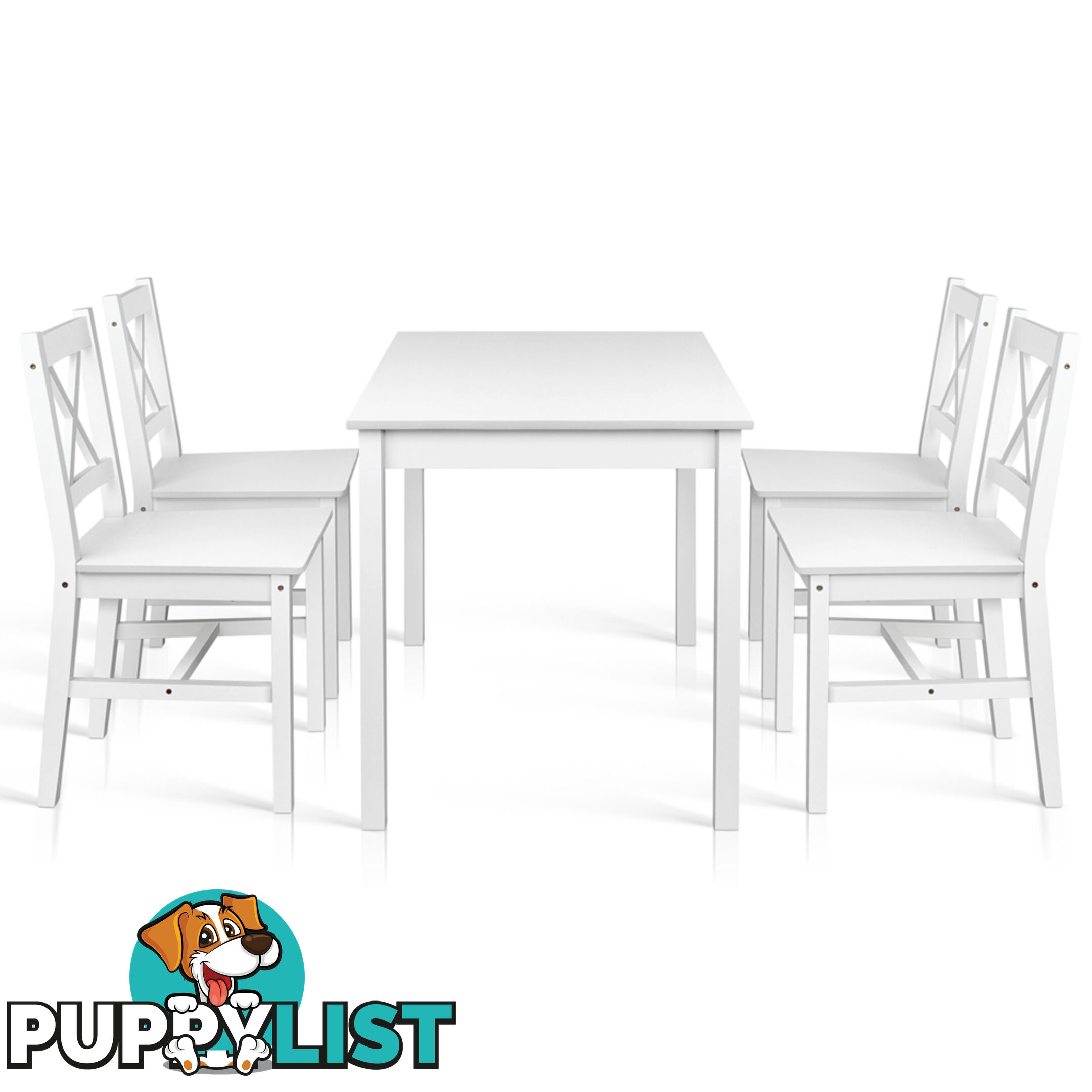 5PC Solid Pine Dining Set