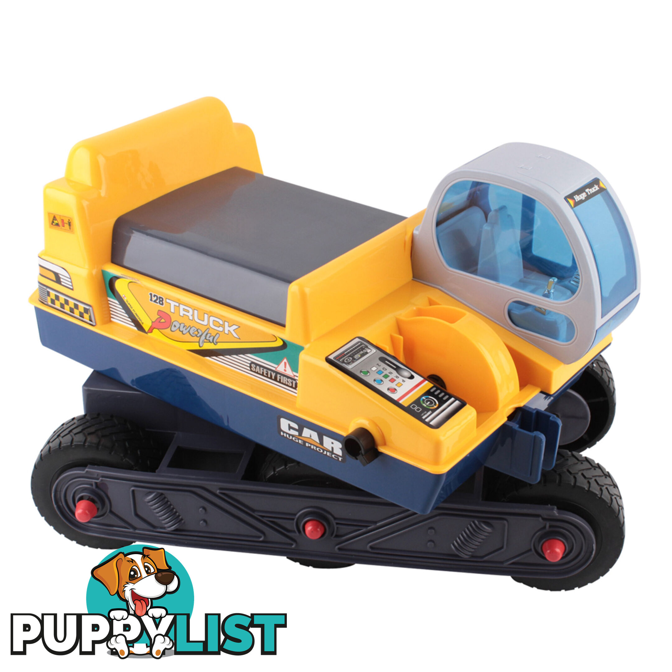 Kids Ride On Excavator Yellow