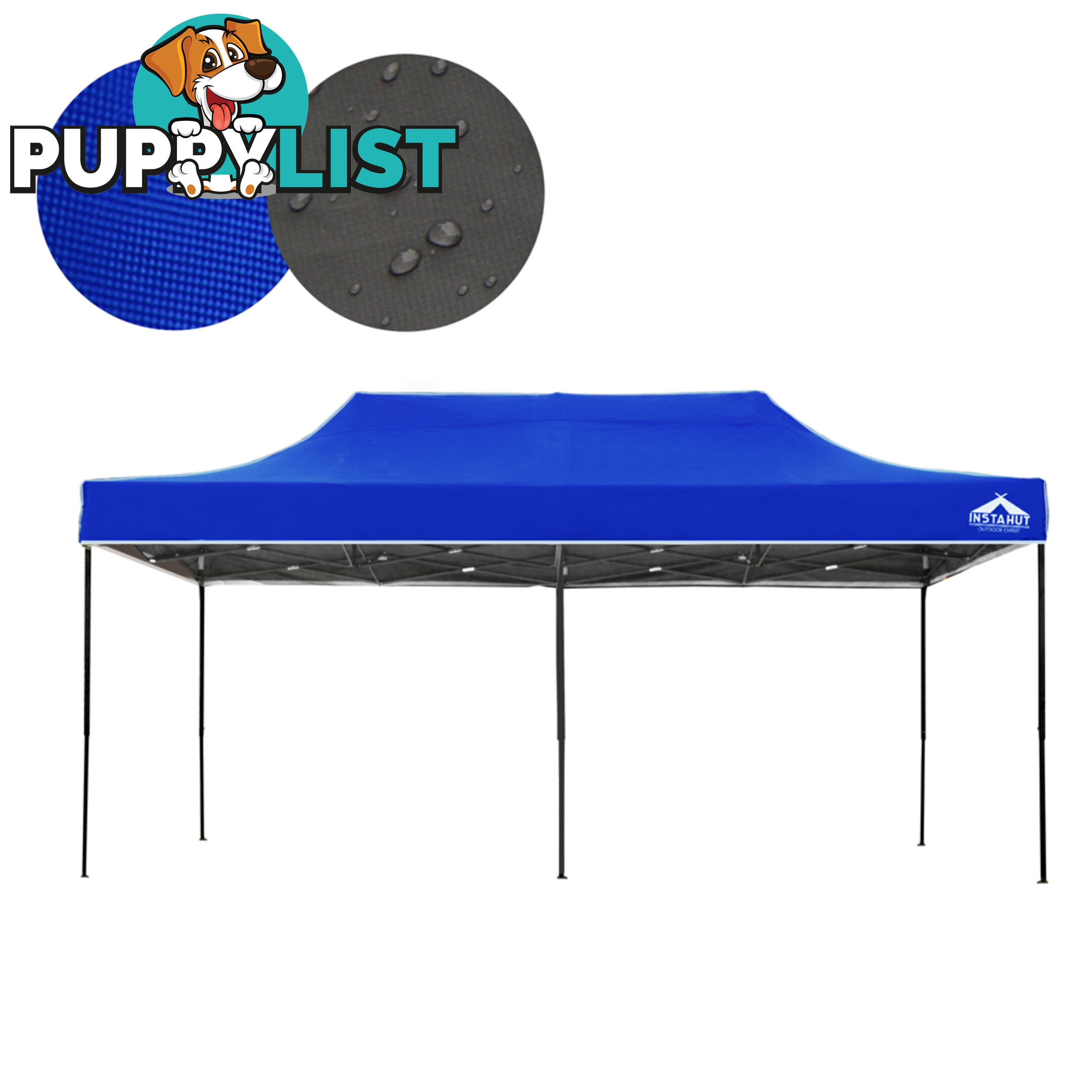 3X6 Pop Up Gazebo - Blue