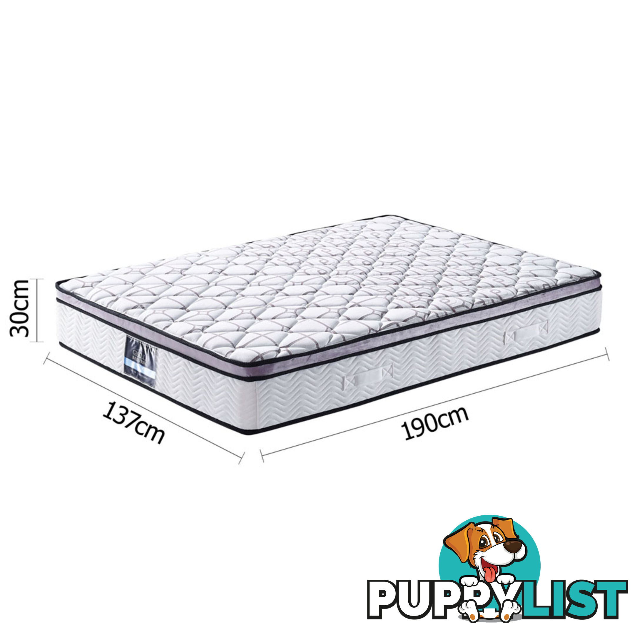 Cool Gel Memory Foam Euro Top Pocket Spring Mattress Double