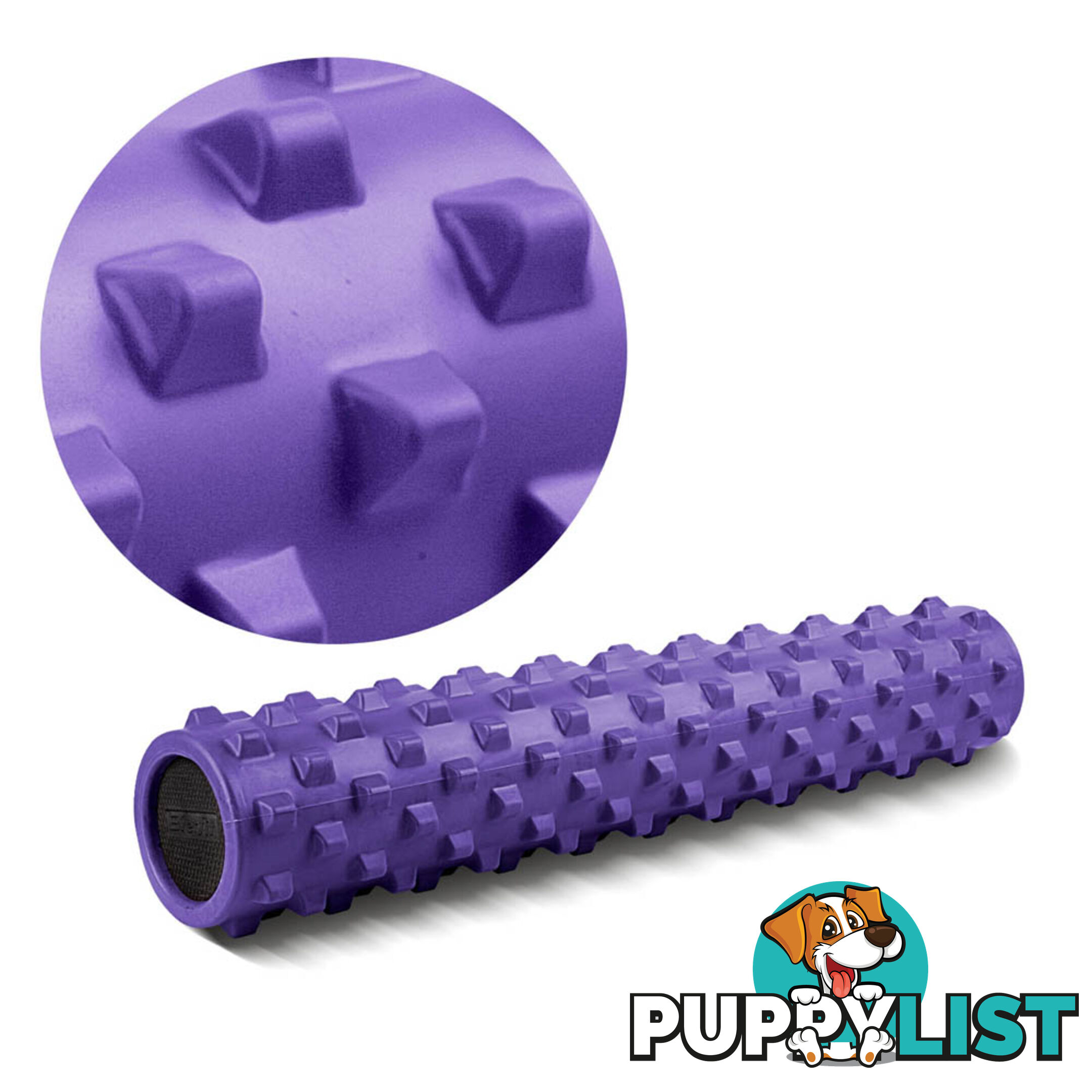 Yoga Gym Pilates EVA Stick Foam Roller Purple 79 x 13cm