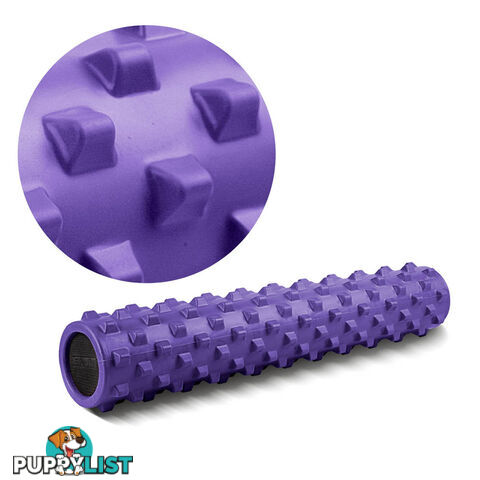 Yoga Gym Pilates EVA Stick Foam Roller Purple 79 x 13cm