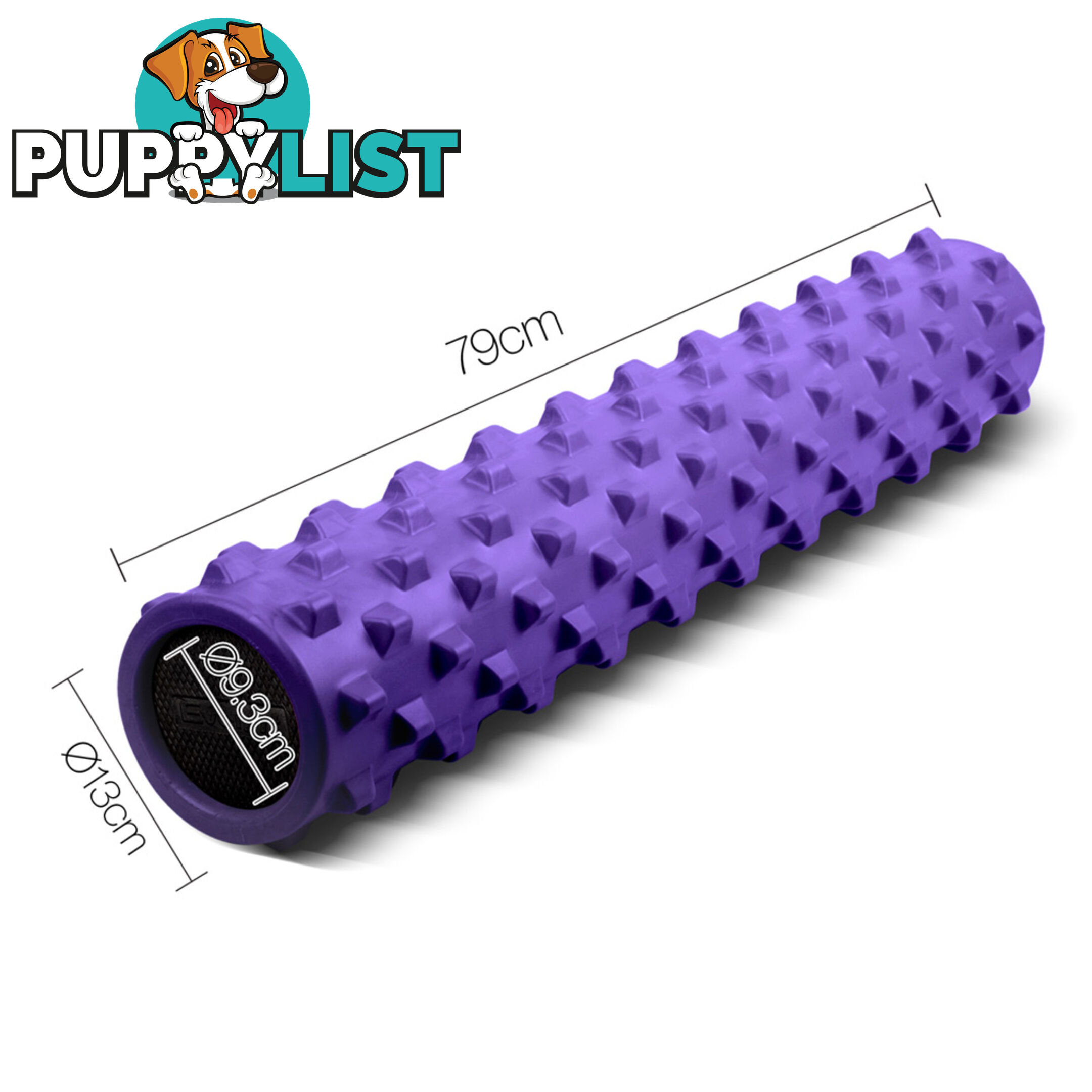 Yoga Gym Pilates EVA Stick Foam Roller Purple 79 x 13cm