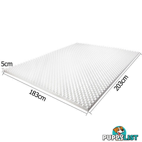 Deluxe Egg Crate Mattress Topper 5 cm Underlay Protector King