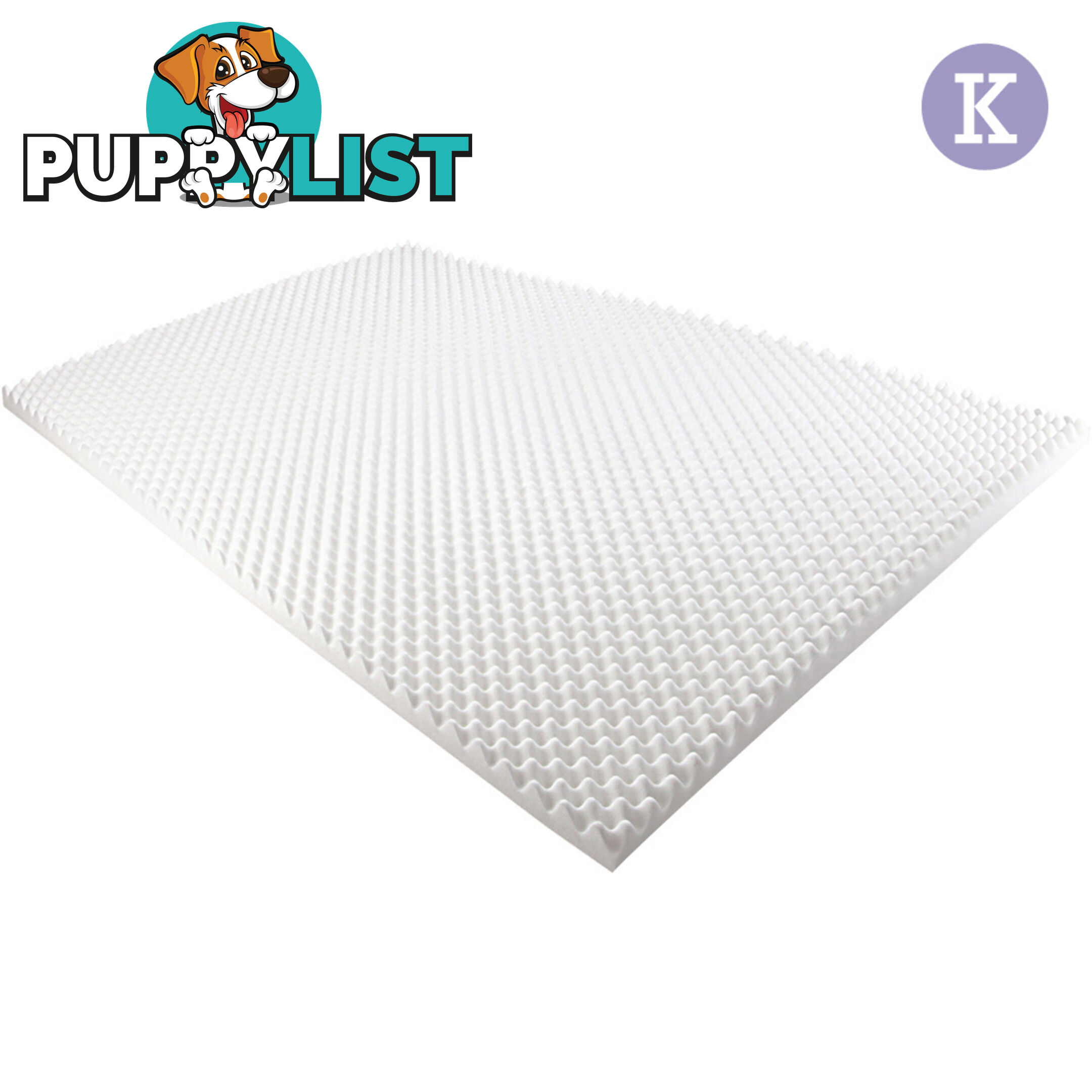 Deluxe Egg Crate Mattress Topper 5 cm Underlay Protector King