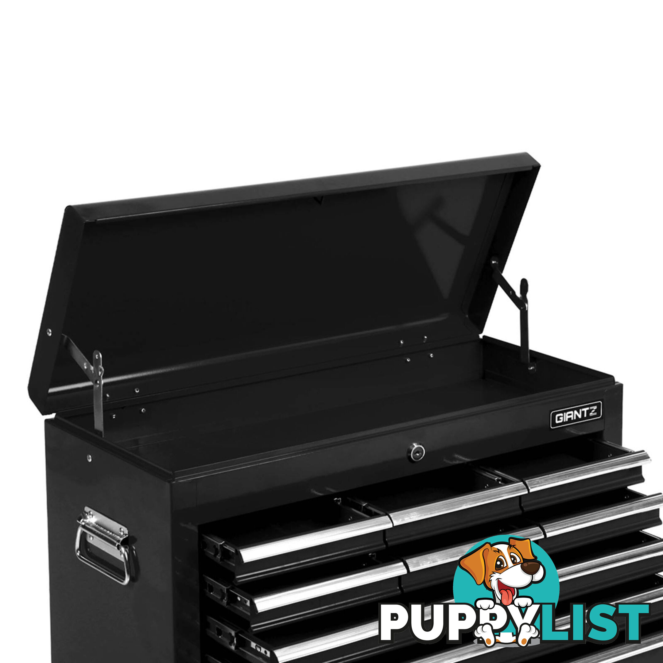 9 Drawers Tool Box Chest Black