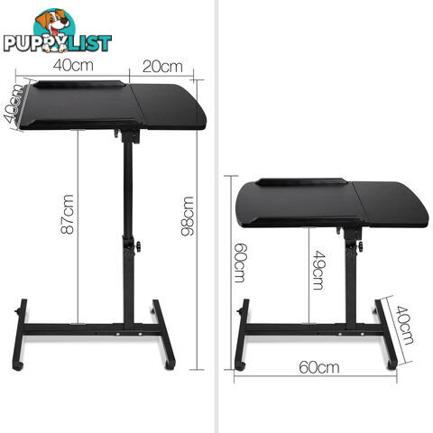 Rotating Mobile Laptop Adjustable Desk Black