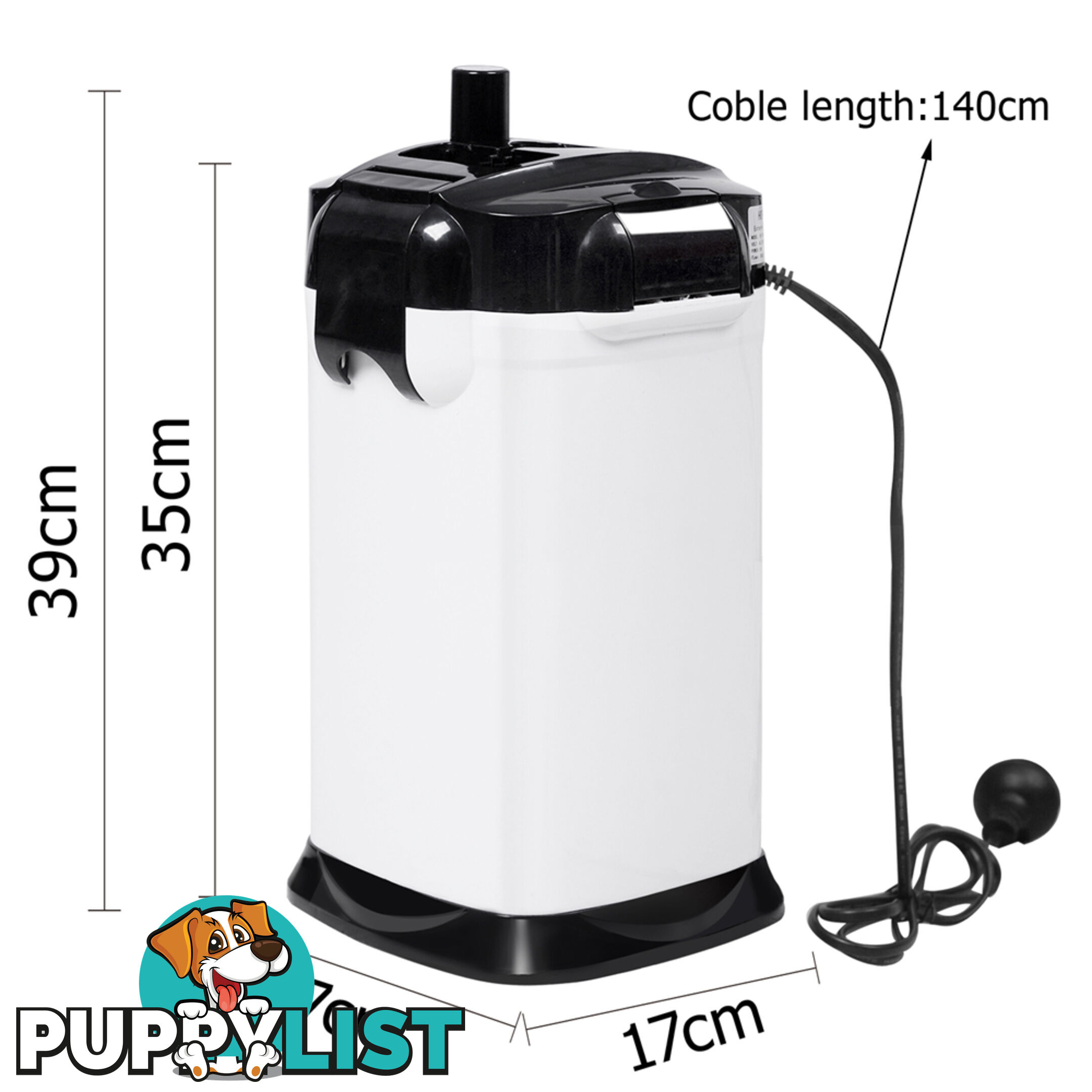 Aquarium Fish Tank External Canister Filter 1200LPH White