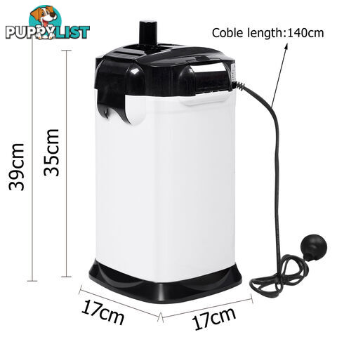 Aquarium Fish Tank External Canister Filter 1200LPH White