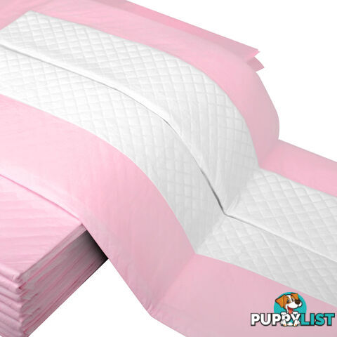 100 Puppy Pet Dog Toilet Training Pads Pink