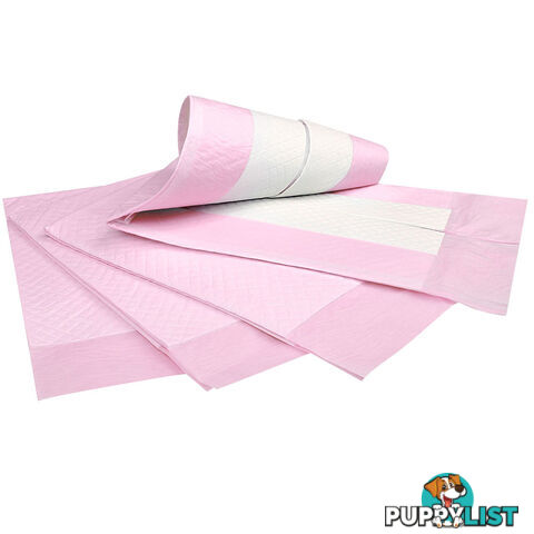 100 Puppy Pet Dog Toilet Training Pads Pink