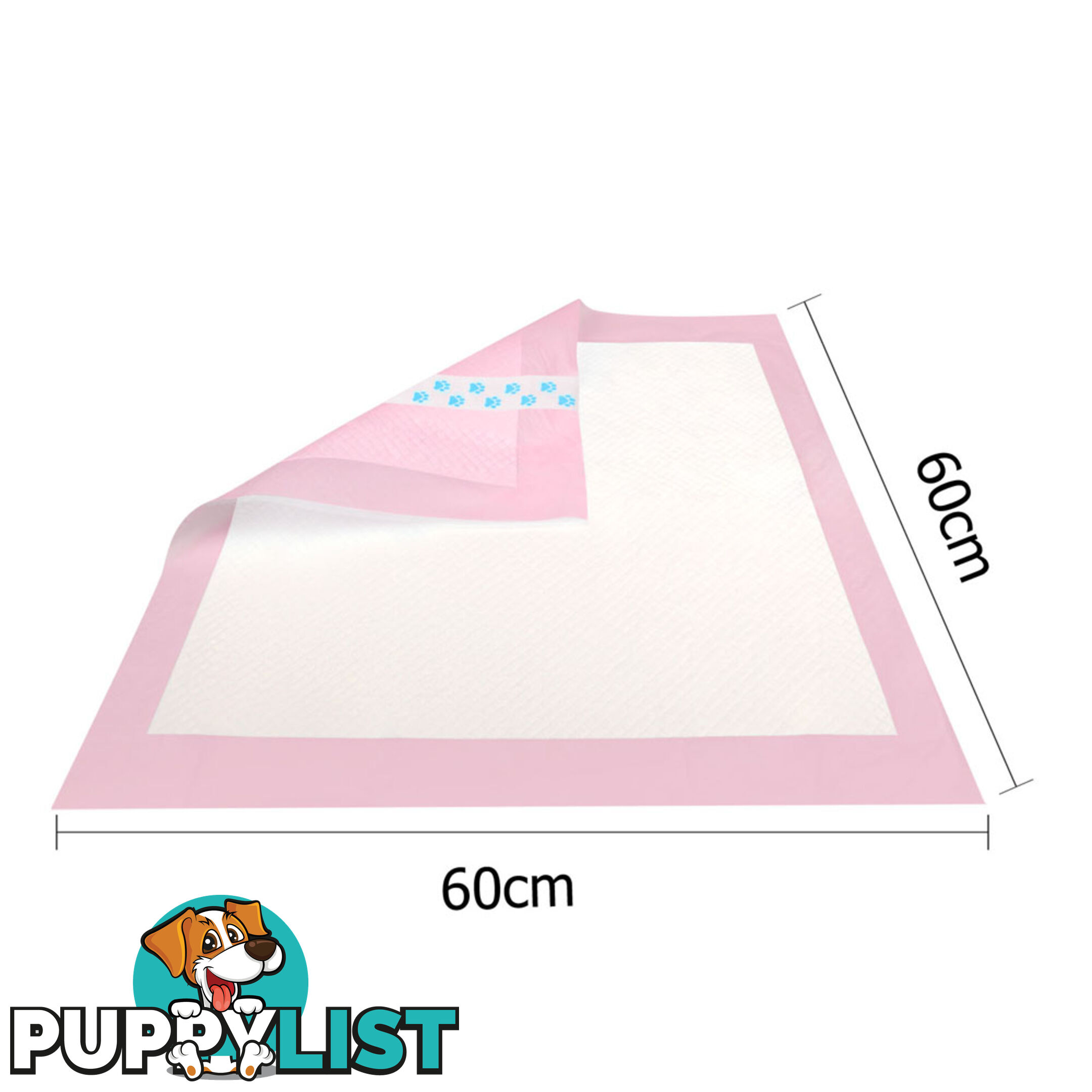 100 Puppy Pet Dog Toilet Training Pads Pink