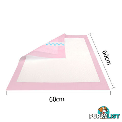 100 Puppy Pet Dog Toilet Training Pads Pink