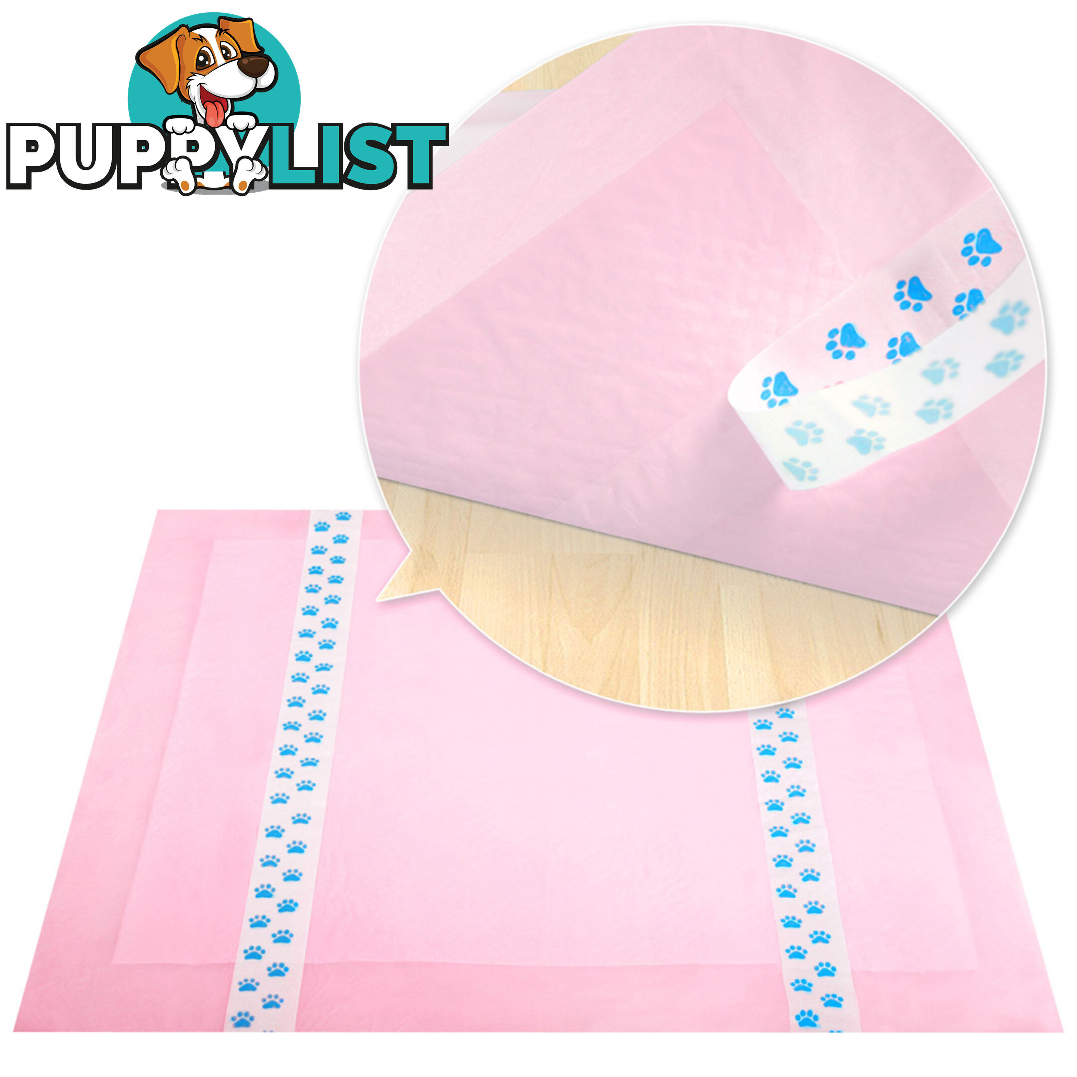 100 Puppy Pet Dog Toilet Training Pads Pink