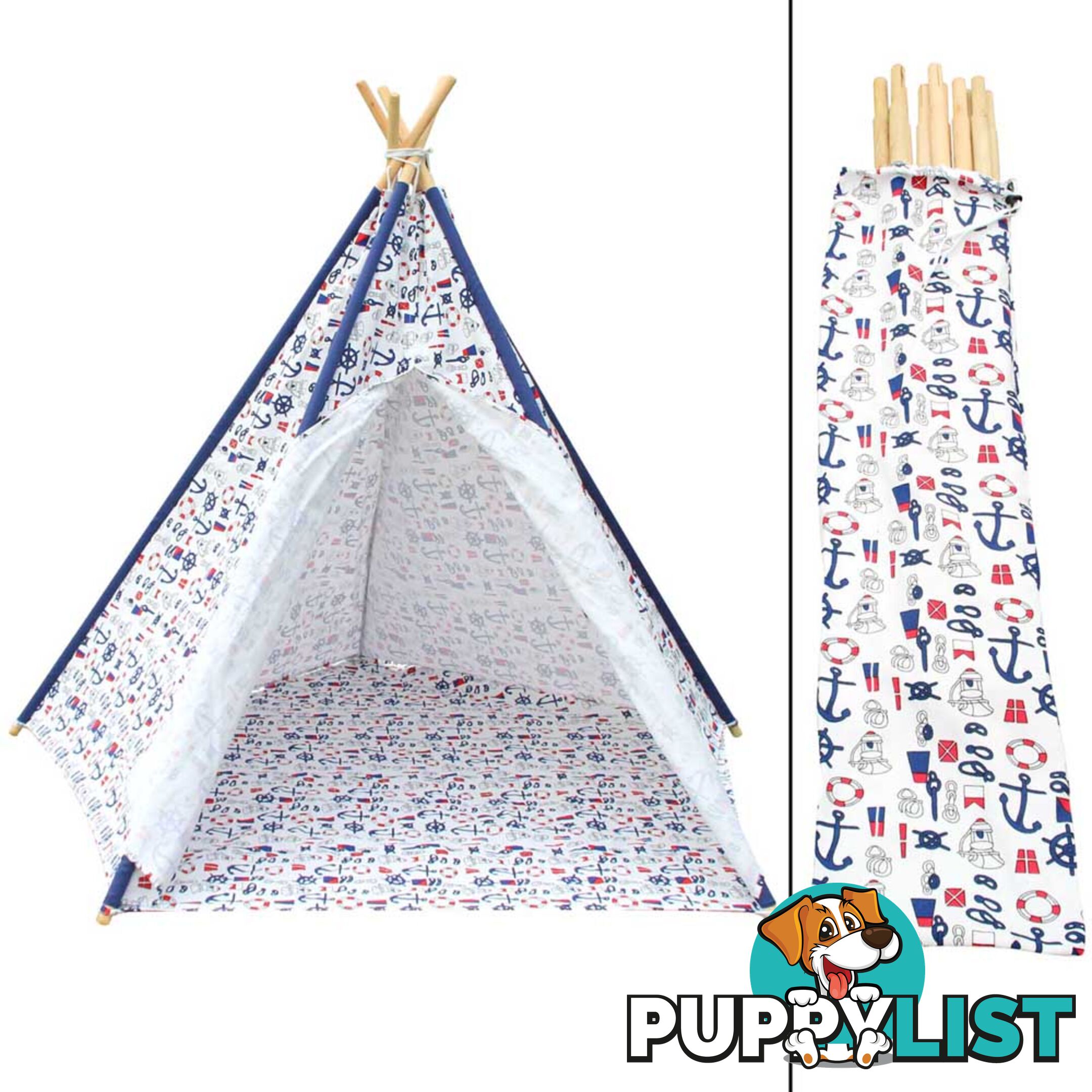 5 Poles Teepee Tent w/ Storage Bag