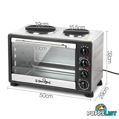 34L Benchtop Convection Oven with Twin Hot Plate