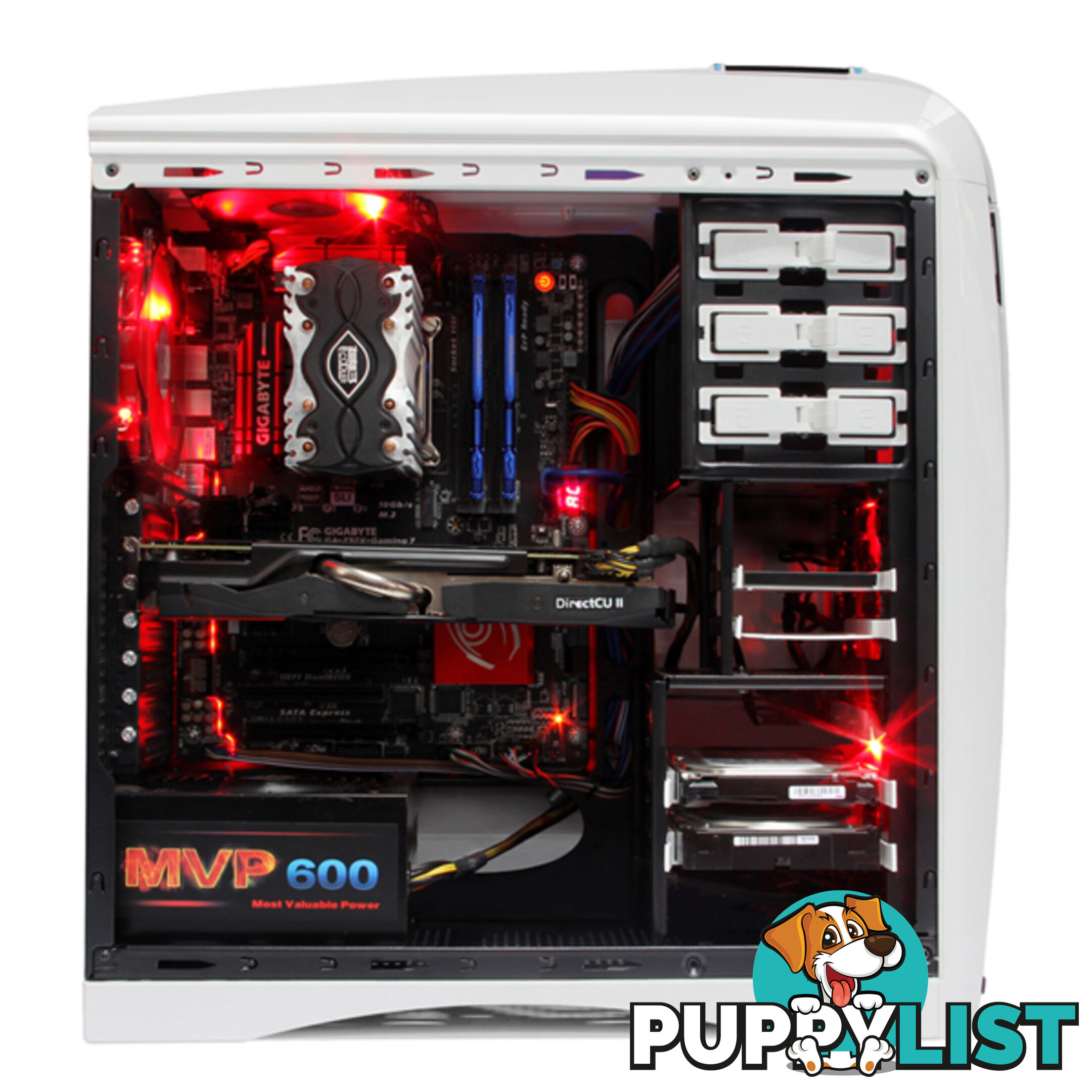 Huntkey MVP Pro  Gaming computer chassis - Blue (No PSU Included)