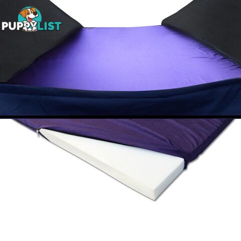 King Single Camping Canvas Swag with Mattress and Air Pillow - Blue