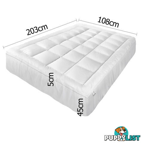 Pillowtop Mattress Topper Memory Resistant Protector Pad Cover King Single