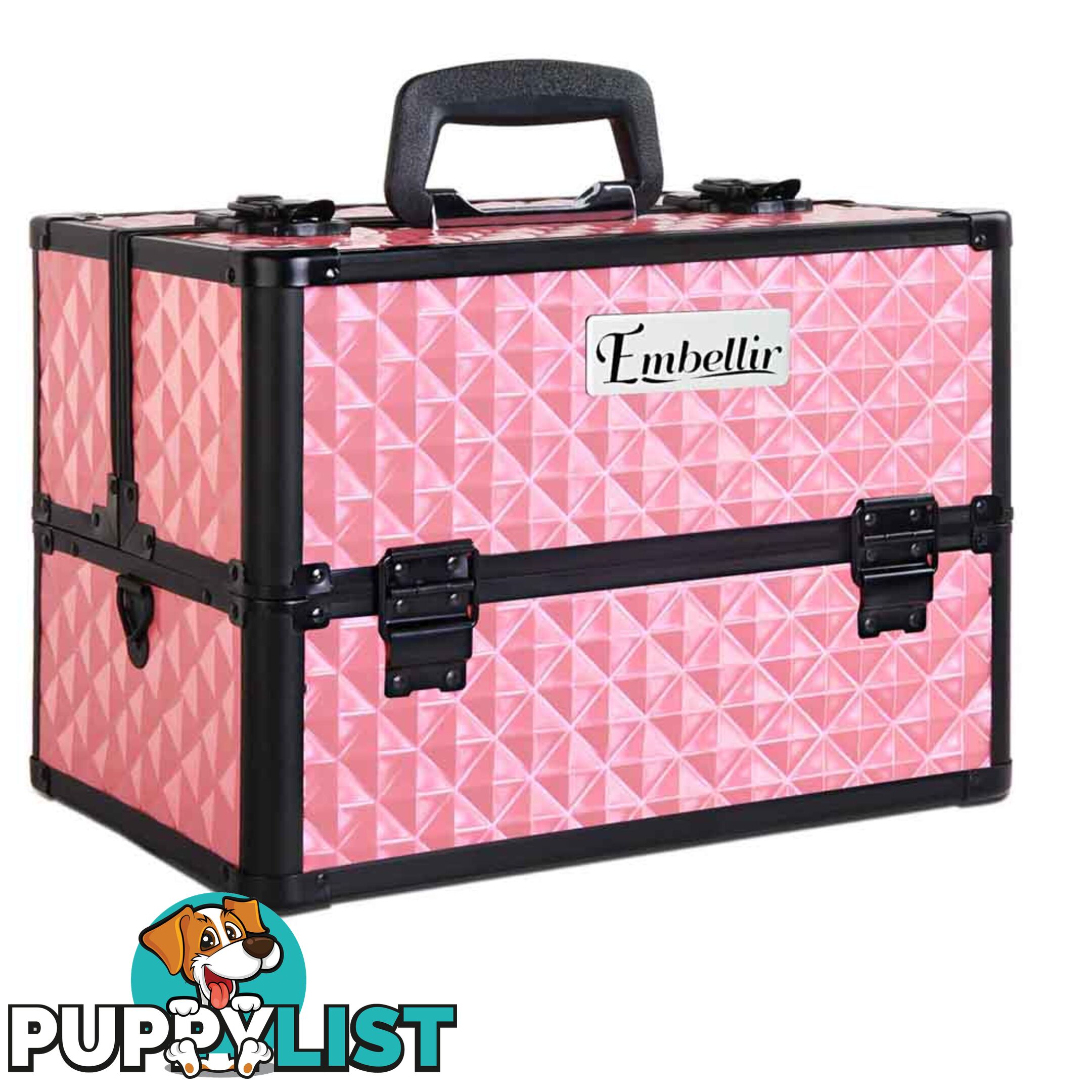 Portable Cosmetic Beauty Make Up Carry Case Box Pink