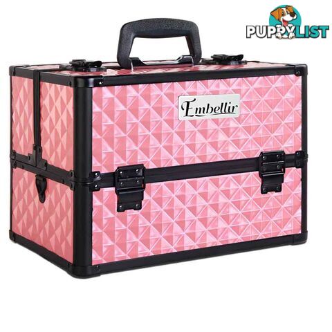 Portable Cosmetic Beauty Make Up Carry Case Box Pink