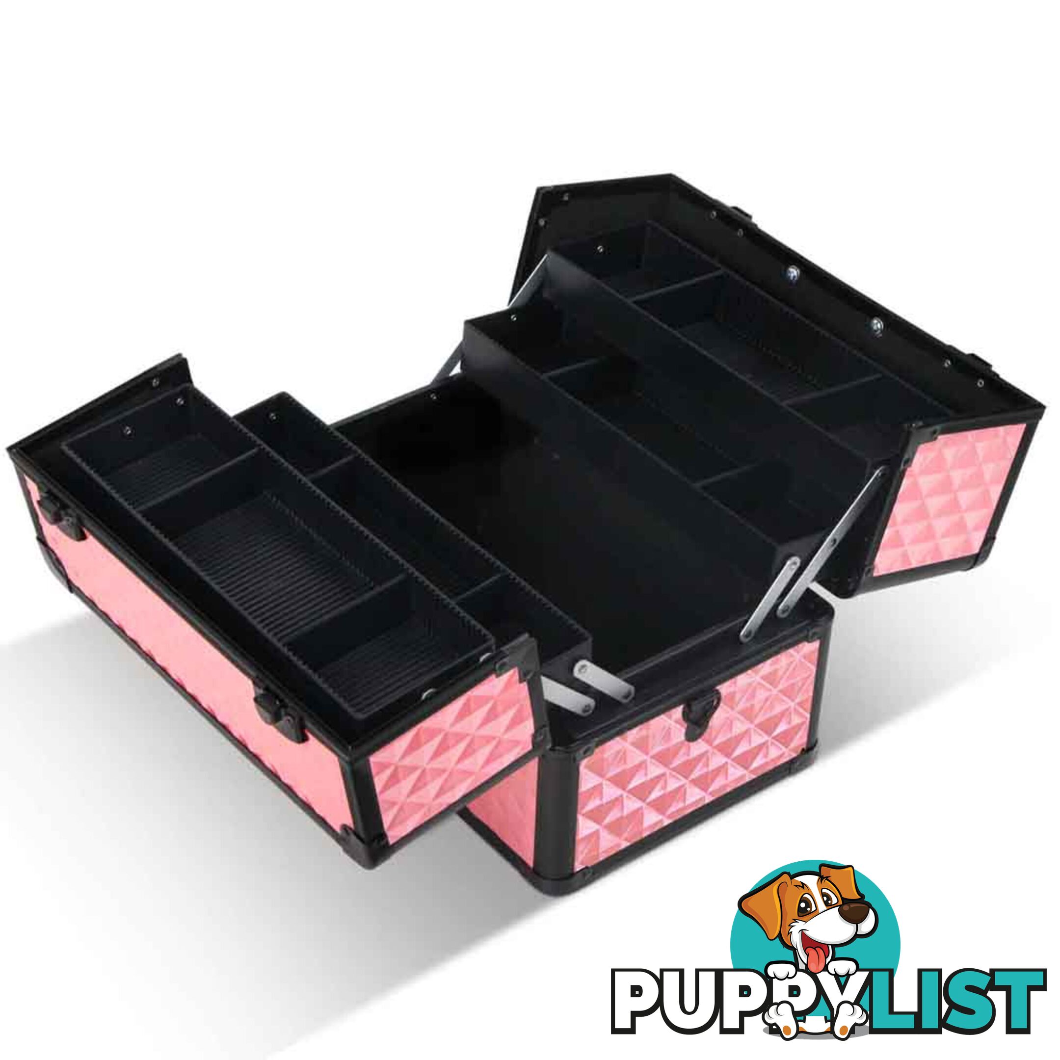 Portable Cosmetic Beauty Make Up Carry Case Box Pink