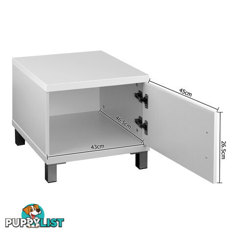 TV Stand Entertainment Unit Lowline Cabinet Drawer White