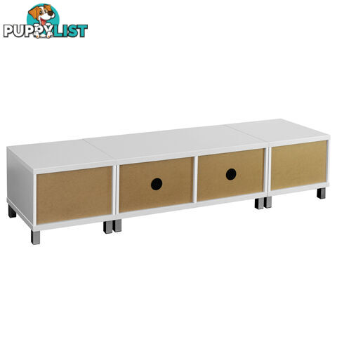 TV Stand Entertainment Unit Lowline Cabinet Drawer White